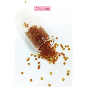 Dökme Cam Kum Boncuk (8/0) 3 mm - 20 Gram - Şeffaf Açık Kahve - BNC148