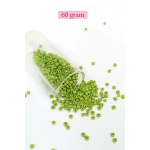 Dökme Cam Kum Boncuk (8/0) 3 mm - 60 Gram - Ihlamur Yeşili - BNC205