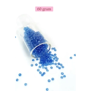 Dökme Cam Kum Boncuk (8/0) 3 mm - 60 Gram - Şeffaf Açık Mavi - BNC204