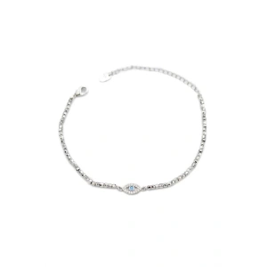 Dorika Boncuk Göz Bileklik - Gümüş