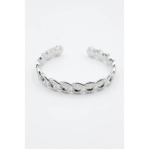 Düğme Bilezik - Gümüş