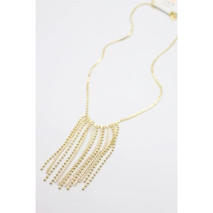 Ezme Zincir Sallantılı Kolye - Altın