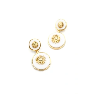 Güneş Küpe - Beyaz