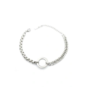 Halka Zincirli Bileklik - Gümüş