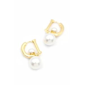 İnci D Küpe - Altın