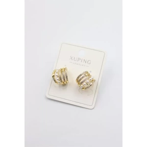 İnci Halka Küpe - Altın