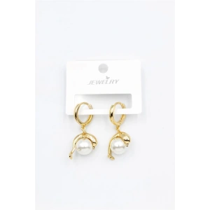 İncili Yunus Küpe - Altın