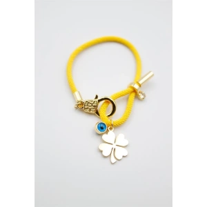 İpli Yonca Bileklik - Sarı