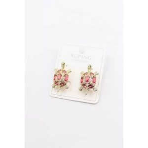 Kaplumbağa Küpe - Pembe