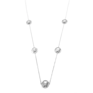 Kelebek Kolye - 90 cm - Gümüş