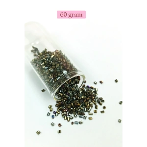 Kesme Cam Boncuk 2mm - 60 Gram - Asker Yeşili - BNC388