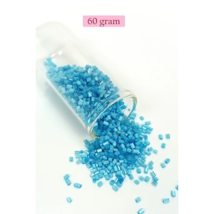 Kesme Cam Boncuk 2mm - 60 Gram - Mat Mavi - BNC386