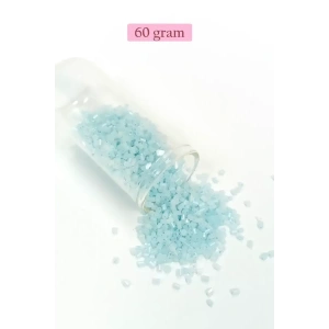 Kesme Cam Boncuk 2mm - 60 Gram - Maz Buz Mavi - BNC369