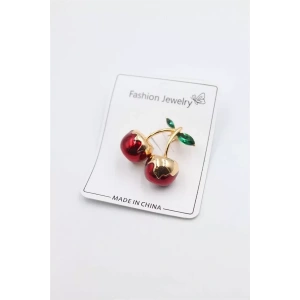 Kiraz Broş - Kırmızı