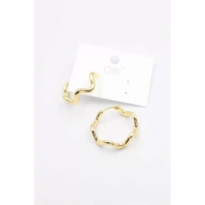 Kıvrımlı Halka Küpe - Altın