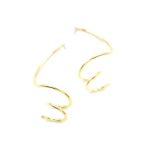 Kıvrımlı Küpe - Altın