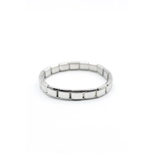 Lastikli Çelik Bileklik - Gümüş