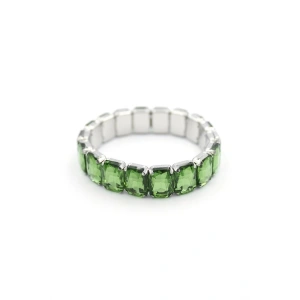 Lastikli Taşlı Bilezik - Yeşil