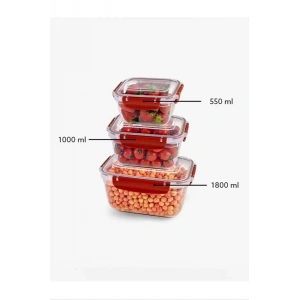 Master Dikdörtgen Saklama Seti 3lü 550-1000-1800 Ml Royaleks-30866