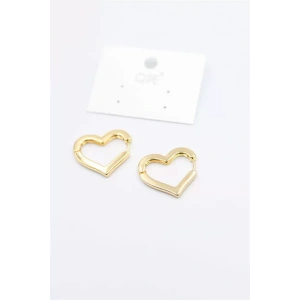 Metal Kalp Küpe - Altın