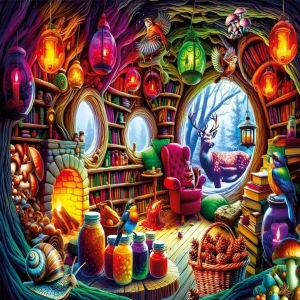 Mey İthalat® 20826 PUZZLE 1000 Mystical House in the Forest