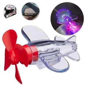 Mey İthalat® 26786 Led Işıklı Motosiklet Süs Uçağı Pilsiz Çalışan Kırmızı-Mavi Işık Efektli