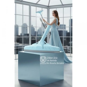 Mey İthalat® 33 CM Silikon Uçlu Profesyonel Cam Çekçek - Tasarım Estetiği ve Kusursuz Temizlik