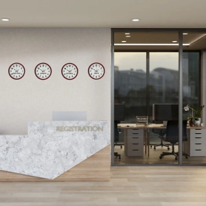 Mey İthalat® 36 cm 4’lü Dünya Saatleri Kırmızı