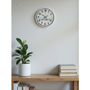 Mey İthalat® 36 Cm Beyaz Çocuk Odası Duvar Saati