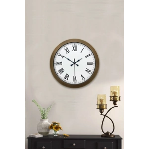 Mey İthalat® 36 cm Eskitme Metal Roma Rakamlı Duvar Saati