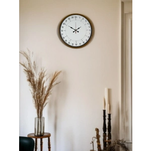 Mey İthalat® 36 Cm Kahverengi 24 Saat Göstergeli Özel Tasarım Duvar Saati