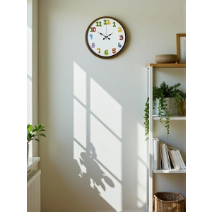 Mey İthalat® 36 Cm Kahverengi Çocuk Odası Duvar Saati