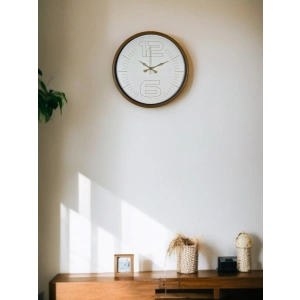 Mey İthalat® 36 Cm Kahverengi Dekoratif Duvar Saati