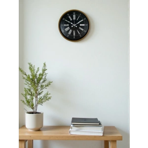 Mey İthalat® 36 Cm Kahverengi Dekoratif Duvar Saati