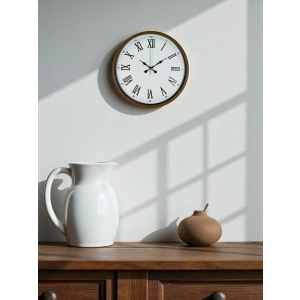 Mey İthalat® 36 Cm Kahverengi Dekoratif Duvar Saati