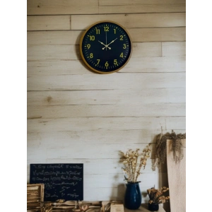 Mey İthalat® 36 Cm Kahverengi Gold Rakamlı Duvar Saati