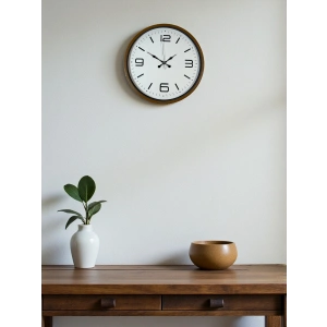 Mey İthalat® 36 Cm Kahverengi Modern Dekoratif Duvar Saati