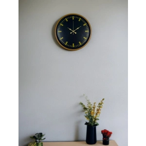 Mey İthalat® 36 Cm Kahverengi Modern Duvar Saati