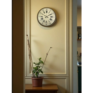 Mey İthalat® 36 Cm Kahverengi Retro Duvar Saati