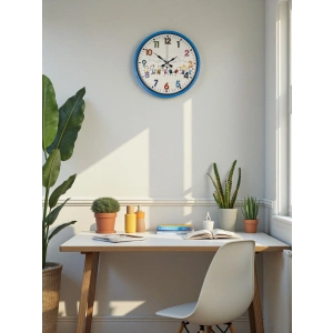 Mey İthalat® 36 Cm Mavi Çocuk Odası Duvar Saati
