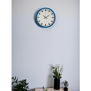 Mey İthalat® 36 Cm Mavi Zarif Duvar Saati