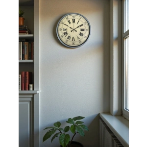 Mey İthalat® 36 Cm Nostalji Gri Dekoratif Duvar Saati