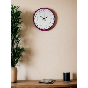 Mey İthalat® 36 Cm Pembe 24 Saat Göstergeli Özel Tasarım Duvar Saati