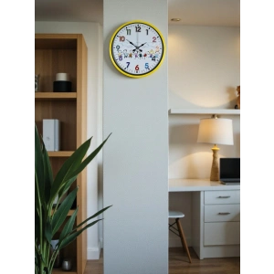Mey İthalat® 36 Cm Sarı Çocuk Odası Duvar Saati