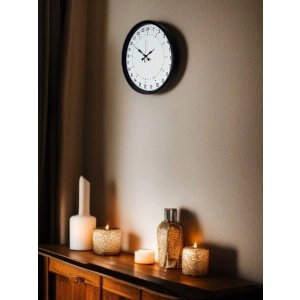 Mey İthalat® 36 Cm Siyah 24 Saat Göstergeli Duvar Saati