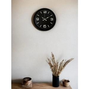 Mey İthalat® 36 Cm Siyah Dekoratif Duvar Saati