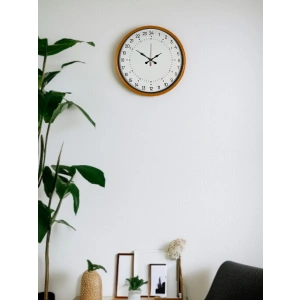 Mey İthalat® 36 Cm Turuncu 24 Saat Göstergeli Özel Tasarım Duvar Saati