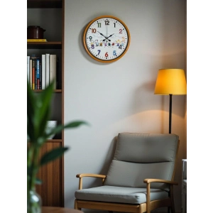 Mey İthalat® 36 Cm Turuncu Çocuk Odası Duvar Saati