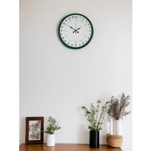 Mey İthalat® 36 Cm Yeşil 24 Saat Göstergeli Özel Tasarım Duvar Saati