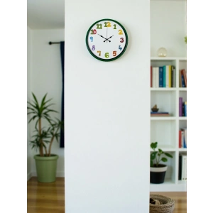 Mey İthalat® 36 Cm Yeşil Çocuk Odası Duvar Saati